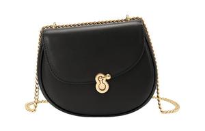 LOLLiPOPS Кожаная седельная сумка на цепочке через плечо мини женская разноцветная, Black