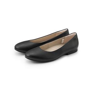 Туфли кожаные Muji на плоской подошве, черный