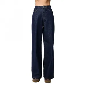 Джинсы Pieces Selma Wide Leg high waist, синий