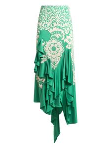 ETRO юбка асимметричного кроя, зеленый