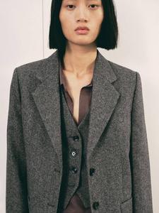 Пиджак Piper из шерсти с крапинкой Mango, Grey