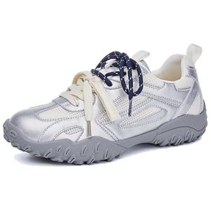 Низкие повседневные кроссовки для женщин с противоскользящим и износостойким покрытием VAEL, серебро