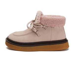 Zun'er Нескользящие термоботинки с высоким берцем, женские, розовые