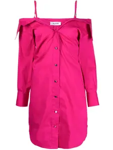 Платье-рубашка с открытыми плечами Blugirl, розовый
