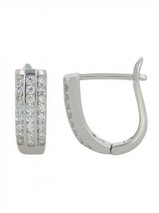 Adeliás Женские серьги - серьги-кольца на шарнирах из серебра 925 пробы