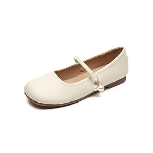 Туфли Мэри Джейн на массивном каблуке, женские, абрикосового цвета TAFN, Apricot