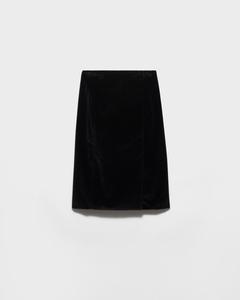 Бархатная миди-юбка Prada, черный