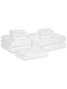 Beliani Набор из 9 полотенец ATAI белого цвета