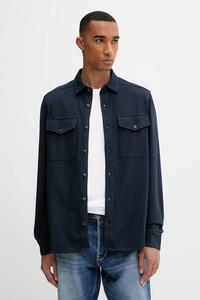 Хлопковая рубашка G-Star, темно-синий