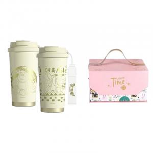 Термочашка для кофе lotso 520 мл Disney, белый/розовый