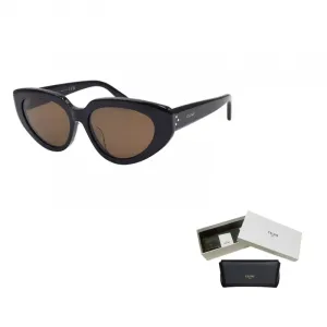 CELINE Пластиковая оправа кошачий глаз женские солнцезащитные очки, Black