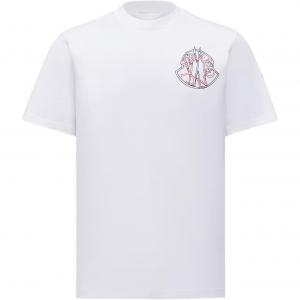 Футболка с принтом логотипа Moncler, белый