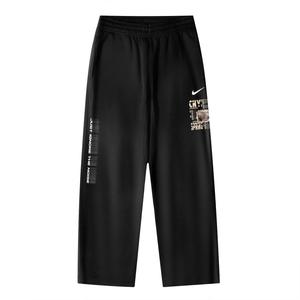 Nike Клубные брюки AS OH Pant Swoosh NF вязаные спортивные штаны Unisex черные
