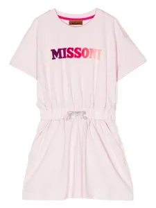 Платье с логотипом Missoni Kids, розовый