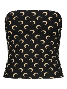 Топ с принтом Marine Serre, черный