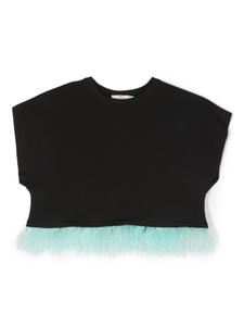 Andorine футболка из органического хлопка с перьями, черный