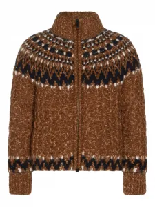 Жакет с узором Moncler Grenoble, коричневый