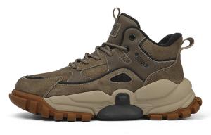 Высокие горные туристические ботинки мужские армейский зеленый JEEP SPIRIT, темный лесной зеленый