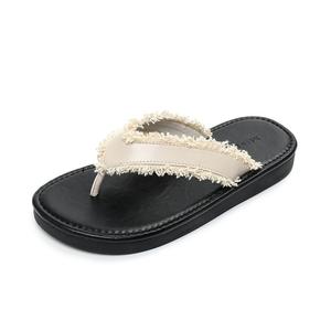 TATAYA Резиновые стойкие к истиранию шлепанцы женские бежево-черные, цвет Beige Black