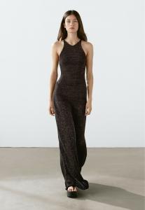 Платье-джемпер Maxi dress Massimo Dutti, темно-коричневый