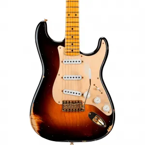 Электрогитара Fender Custom Shop Limited-Edition '55 Bone Tone Stratocaster Relic, двухцветный солнечный взрыв