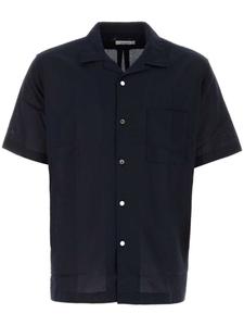 Рубашка с короткими рукавами из хлопковой смеси Nanamica, синий