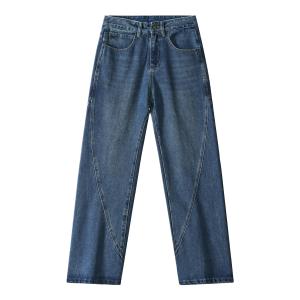 Джинсы унисекс, брюки прямого кроя средней жесткости Fuerza, синий серый