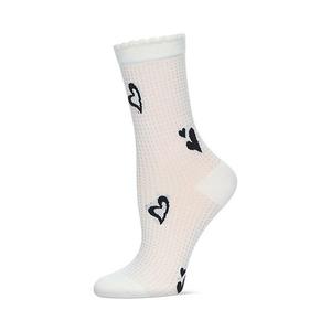 Женские носки с плавающими сердечками Memoi