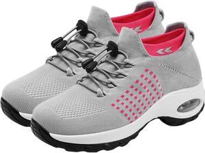 Комфортная обувь Orthowear для женщин, ортопедические кроссовки Comfortwear для женщин, при подошвенном фасците, ортопедические кроссовки при невропатии, обувь с широкой пальцевой частью, поддержкой свода стопы, дышащие и легкие Baimiu, серый