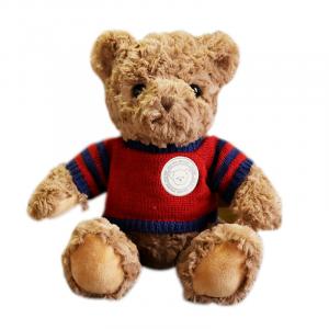 Винтажные плюшевые куклы медвежата в свитере, высота 25см/35см/45см MENGMENGBUNNY, темно-коричневый