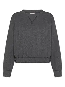 Свитшот с елочным узором Deha, серый