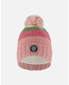Вязаная шапочка с помпоном для девочки, розово-зеленая - для малышей/детей Deux par Deux, Pink and green