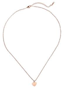 Adeliás Женское колье с подвеской в виде сердца из нержавеющей стали в золотом исполнении