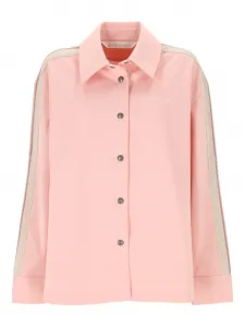Рубашка с вышитыми полосками PALM ANGELS, розовый