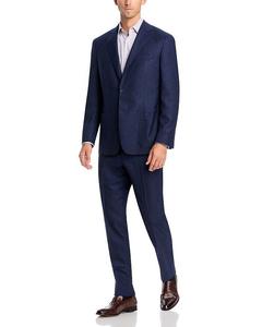 Раздельный однотонный костюм Vince Melange Slim Fit, синий