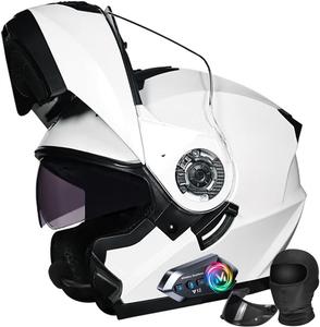 Шлем для мотоциклистов Halying Bluetooth, белый
