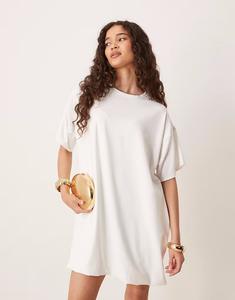 Платье-футболка из хлопка с эффектом пузырьков ASOS DESIGN