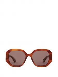Солнцезащитные очки с геометрической оправой CHLOÉ, коричневый