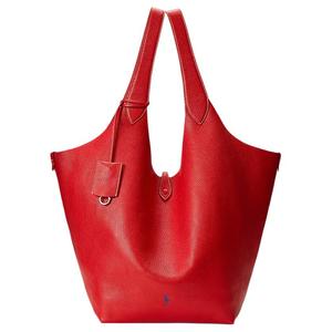 Polo Ralph Lauren Кожаная сумка через плечо женская вишневая