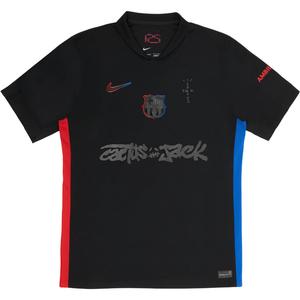 Футболка X Fc Barcelona 2024/25 Match Away Cactus Jack Travis Scott, черный