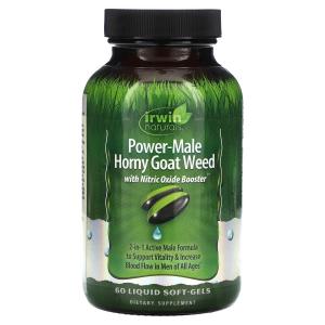 Irwin Naturals Power-Male Horny Goat Weed с бустером оксида азота 60 желатиновых капсул