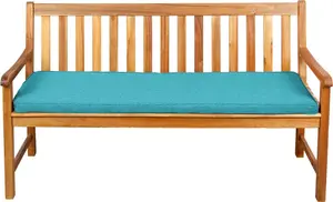 Подушка-сиденье для скамеек, садовых качелей и сидений, гладкая. FK5 (180x40x5, небесно-голубая)