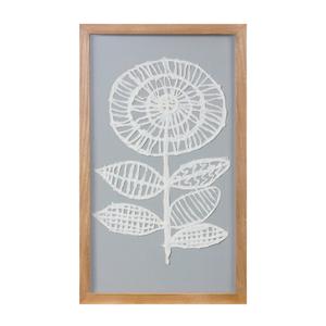 Панно на стену Melrose International Paper Mache Flower, 2 штуки, серый / белый