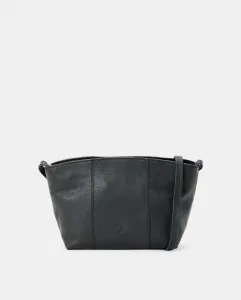 Маленькая закругленная кожаная сумка через плечо Latouche, черный