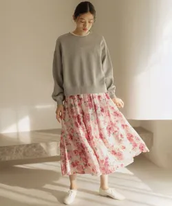 Юбка с цветочным принтом в виде букета Suite L, цвет Pink Peony 5[512]