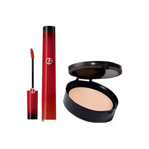 GIORGIO ARMANI AMANI Limited Edition красная жидкая помада набор для макияжа легко растушевывается 6,5 мл+15 г