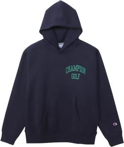 Мужская толстовка Champion TECH WEAVE TERRY с капюшоном, длинным рукавом, антибактериальная и антибактериальная, эластичная, теплая, с графическим логотипом, в стиле гольфа, C3-YG102, темно-синий