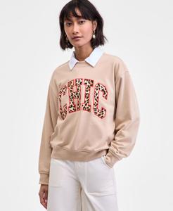 Стильная женская толстовка с круглым вырезом в университетском стиле, размеры XXS-3X On 34th, Cinnamon Brulee