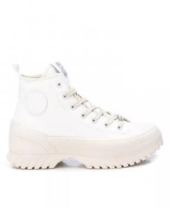 Женские высокие кеды из парусины на платформе XTI, белый