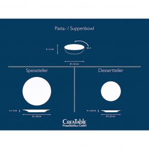 Сервиз Geschirr-Set Atlantico, с реактивной глазурью кобальтово-синего цвета, 12 предметов, на 4 персоны Creatable, Kobalt/blau
